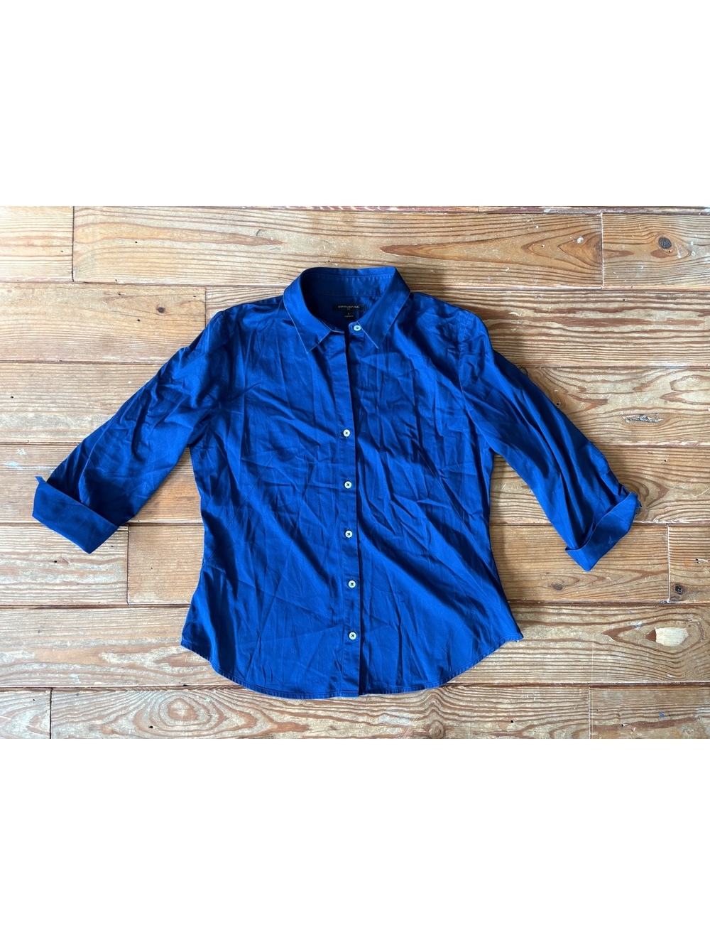 Banana Republic Blue Stretch Button Down Shirt Women’s Large
